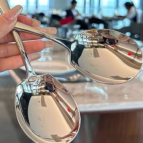 Kitchen Gadgets Popular - Cuchara redonda de cabeza grande dorada