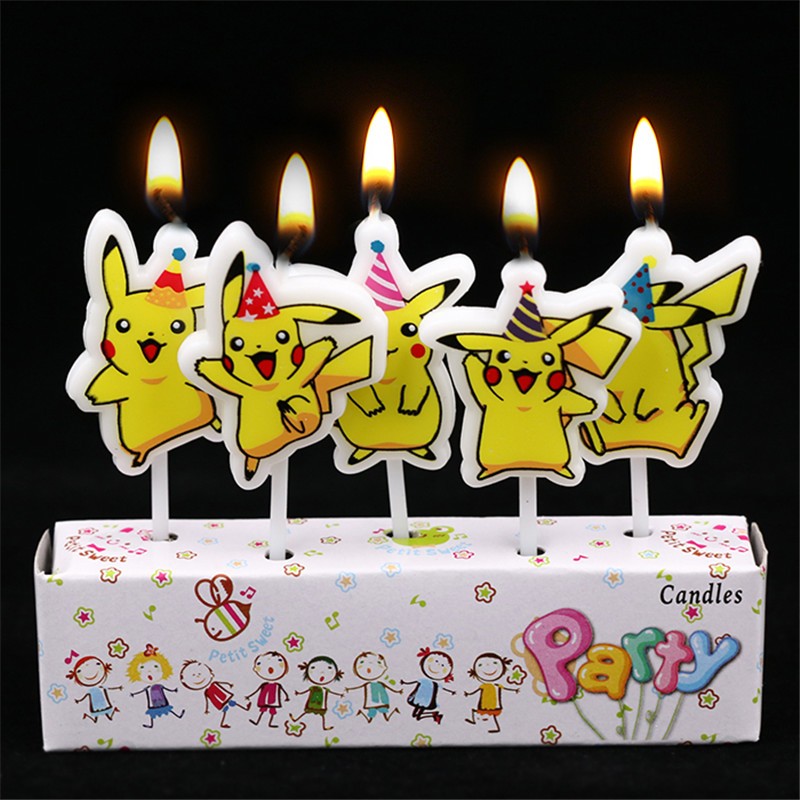 Kitchen Gadgets Plus - 5 unids/lote Pokemon vela de pastel
