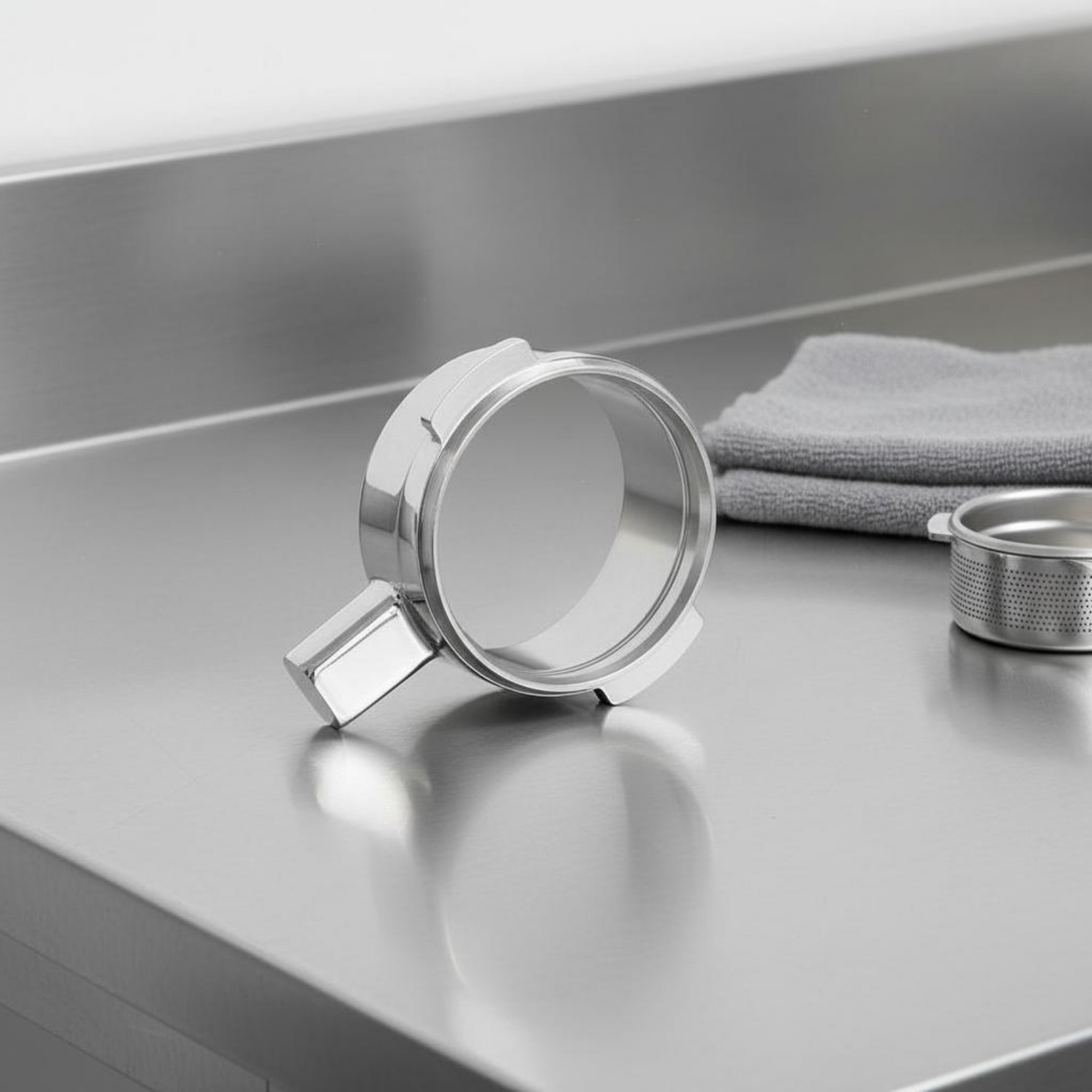 Stainless Steel Strainer - Cabezal de Portafiltro Sin Fondo Finamente
